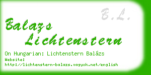 balazs lichtenstern business card