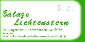 balazs lichtenstern business card